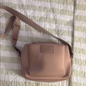 Dagne Dover Tan Crossbody Bag with Chic Minimalist Design